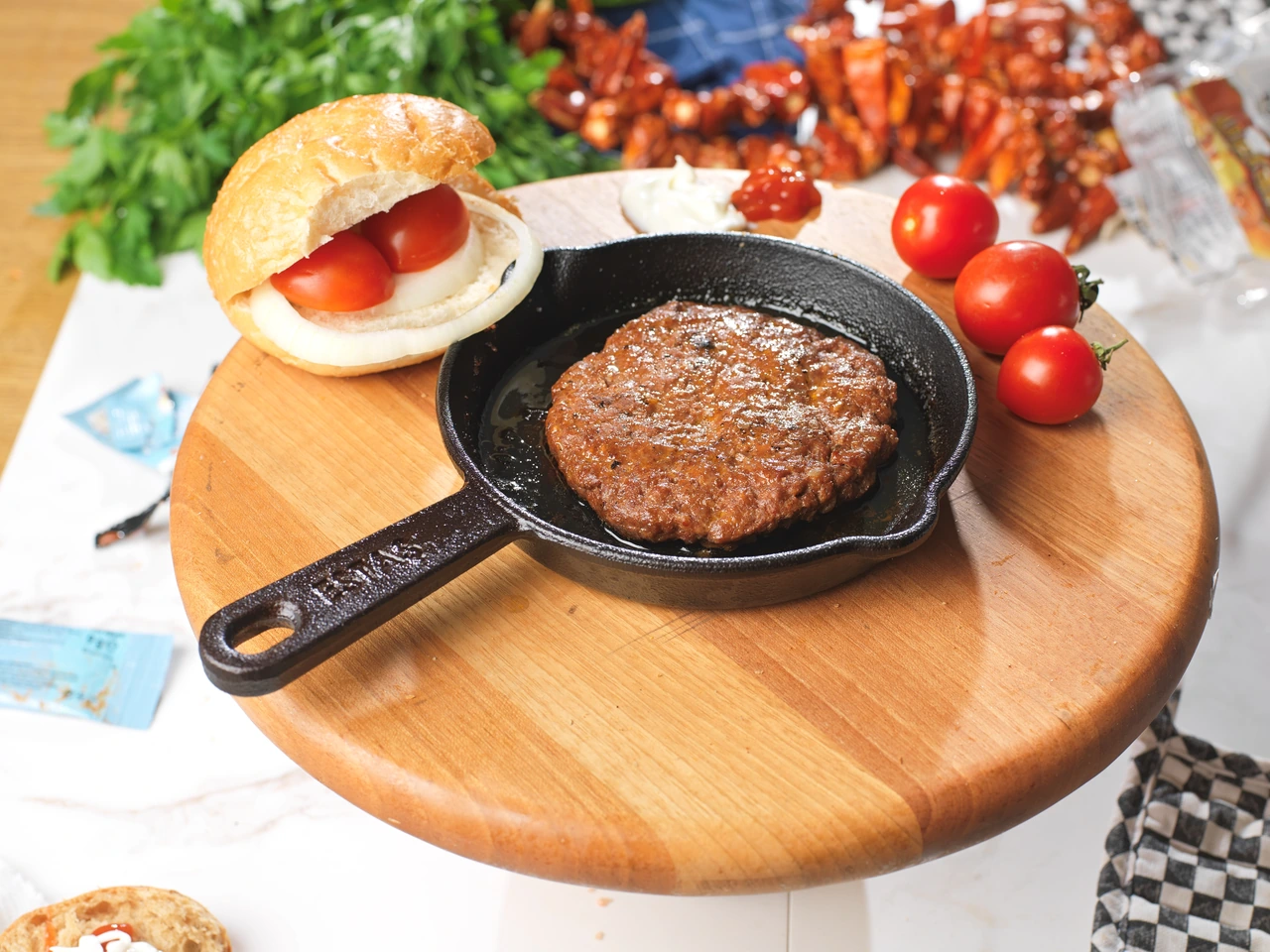 Hamburger hazırlığı